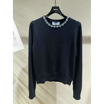 商品名称：プラダ PRADA 2025年新作 ロングスリーブ ウールニット セーター クルーネック レディース