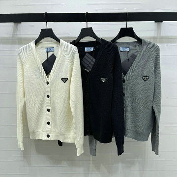 プラダ PRADA 2025年新作 カーディガン ロングスリーブ ウールニット セーター Vネック レディース