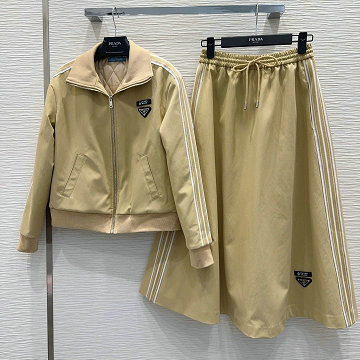 商品名称：プラダ PRADA 2025年新作 上下セット ロングスリーブ トップス ミディ スカート カジュアルウェア