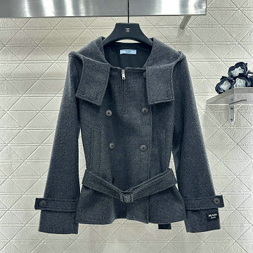 商品名称：プラダ PRADA 2025年新作 フーディー ケーブコート ショートコート レディース