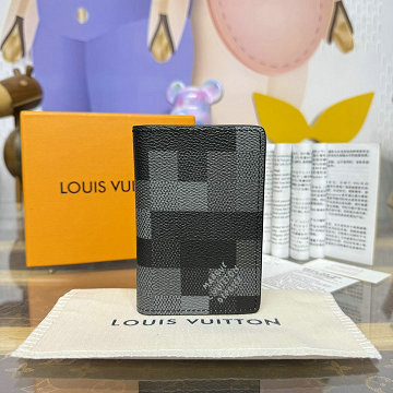 商品名称：ルイヴィトン LOUISVUITTON M14928　2025年新作 カードケース オーガナイザー ドゥ ポッシュ ダモフラージュ ブラック キャンバス