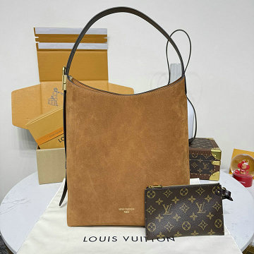 商品名称：ルイヴィトン LOUISVUITTON M25516　2025年新作 ロウキー ホーボー MM トートバッグ ハンドバッグ スエードカーフレザー
