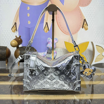 ルイヴィトン LOUISVUITTON M26223　2025年新作 LV SKI サイドトランク MM ショルダーバッグ コーティッド キャンバス シルバー