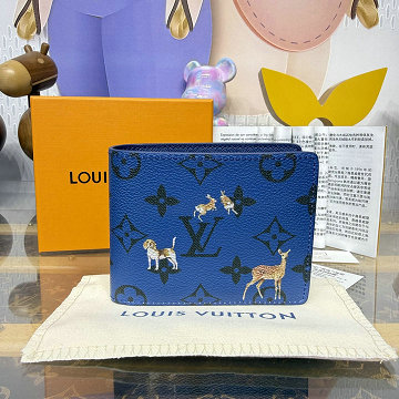 商品名称：ルイヴィトン LOUISVUITTON M27057L　2025年新作 ポルトフォイユ ミュルティプル 二つ折り短財布 ショートウォレット モノグラム フォレスト キャンバス