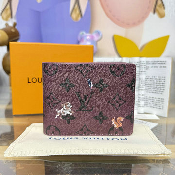 ルイヴィトン LOUISVUITTON M27057Z　2025年新作 ポルトフォイユ ミュルティプル 二つ折り短財布 ショートウォレット モノグラム フォレスト キャンバス