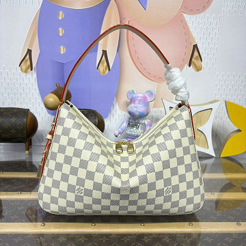 商品細詳を見る:ルイヴィトン LOUISVUITTON N00116　2025年新作 スラウチィ PM ホーボーバッグ ショルダーバッグ ダミエ アズール キャンパス