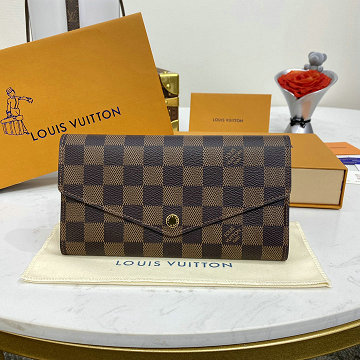 商品名称：ルイヴィトン LOUISVUITTON N63209　2025年新作 ポルトフォイユ サラ 二つ折り長財布 ロングウォレット ダミエ エベヌ キャンバス