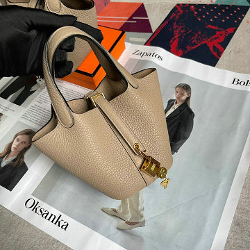 エルメス HERMES 2025年新作 マイクロ ピコタン バケットバッグ トートバッグ ハンドバッグ ショッピングバッグ レディース TCレザー