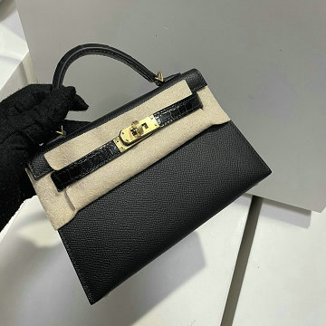 商品細詳を見る:エルメス HERMES 063-HKL19ESJBK  2025年新作 ミニ ケリー トップハンドルバッグ トートバッグ 2way ショルダーバッグ エプソン