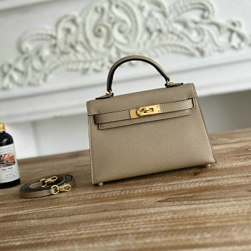 商品名称：エルメス HERMES 063-HKL19SQJFH 2025年新作 ミニ ケリー トップハンドルバッグ トートバッグ 2way ショルダーバッグ エプソン