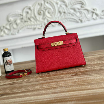 商品名称：エルメス HERMES 063-HKL19SQJRD 2025年新作 ミニ ケリー トップハンドルバッグ トートバッグ 2way ショルダーバッグ エプソン