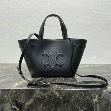 セリーヌ CELINE 99-CE118613BK　2024年最新入荷 ミニ カバ アナイス キュイル トリオンフ トートバッグ ハンドバッグ グレインドカーフスキン