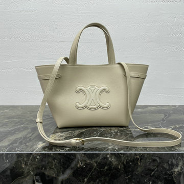 セリーヌ CELINE 99-CE118613MB 2024年最新入荷 ミニ カバ アナイス キュイル トリオンフ トートバッグ ハンドバッグ グレインドカーフスキン