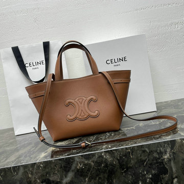 セリーヌ CELINE 99-CE118613ZS  2024年最新入荷 ミニ カバ アナイス キュイル トリオンフ トートバッグ ハンドバッグ グレインドカーフスキン