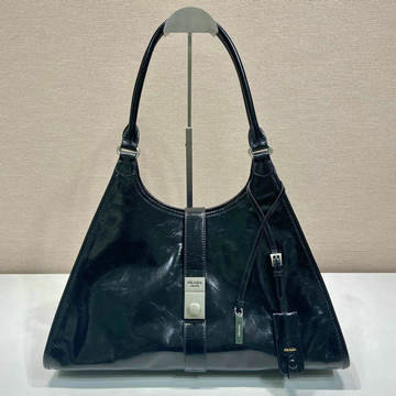商品名称：プラダ PRADA 99-PD1BG570PBK　2025年最新入荷 ミディアム ホーボーバッグ トートバッグ ハンドバッグ レザー