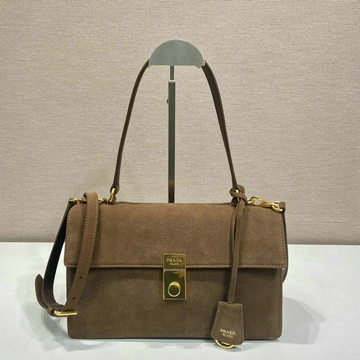 商品名称：プラダ PRADA 99-PD1BN023RSK　2025年最新入荷 ミディアム トートバッグ ショルダーバッグ クロスボディバッグ スエード