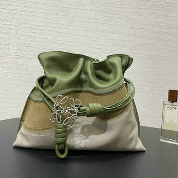 ロエベ LOEWE 99-LE89263GL　2025年最新入荷 フラメンコ ショルダーバッグ ドローストリングバッグ レディース レザー