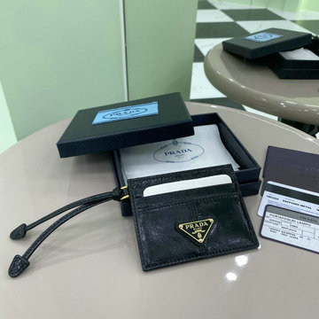 プラダ PRADA GH-PD1MC025YJBK　2025年最新入荷 サフィアーノトライアングル カードホルダー カードケース 名刺入れ