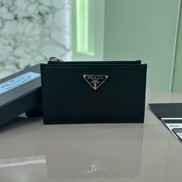 プラダ PRADA GH-PD2MC086LYBK　2025年最新入荷 カードケース ジップコインケース 小銭入れ