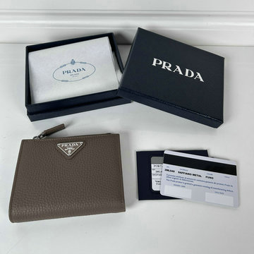 プラダ PRADA GH-PD2ML049LHS　2025年最新入荷 ヴィッテロダイノレザー 財布 小銭れ カード入れ 二つ折り短財布