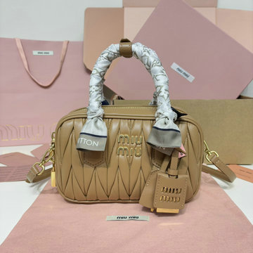 ミュウミュウ MIUMIU 057-MM5BB123BXS　2025年最新入荷 アルカディ トートバッグ スモール ハンドバッグ 2way ショルダーバッグ レディース