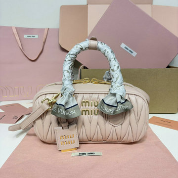 ミュウミュウ MIUMIU 057-MM5BB142BLF　2025年最新入荷 アルカディ トートバッグ スモール ハンドバッグ 2way ショルダーバッグ レディース