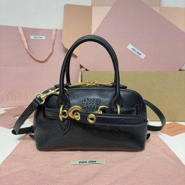 ミュウミュウ MIUMIU 057-MM5BP090BK　2025年最新入荷 アバンチュール ミニ トートバッグ ハンドバッグ 2way ショルダーバッグ レディース