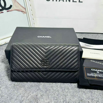 シャネル CHANEL CC-CH0656XVYKK 2025年最新入荷 フラップウォレット 長財布 カード入れ ラムスキン