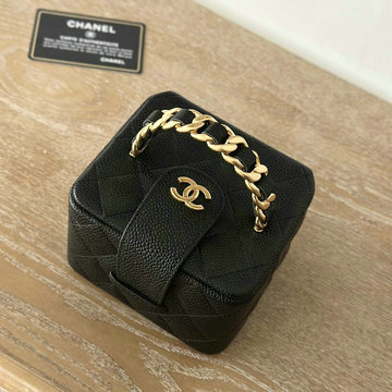 シャネル CHANEL CC-CH2227QBK 2025年最新入荷 ヴァニティーケース ミニ トップハンドルバッグ トートバッグ
