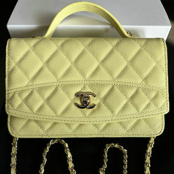 シャネル CHANEL CC-CH4402QYL 2025年最新入荷 チェーン クラッチ バッグ ショルダーバッグ レディース グレインド カーフスキン