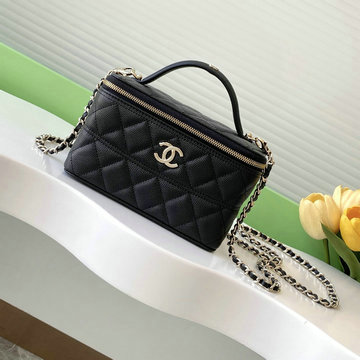 シャネル CHANEL CC-CH4407QBK 2025年最新入荷 ヴァニティーケース トップハンドルバッグ トートバッグ ショルダーバッグ