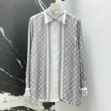 商品名称：ルイヴィトン LOUISVUITTON XG-CCLV25001　2025年春夏最新入荷 モノグラムフラール パジャマシャツ ロングスリーブ ブラウス レディース シルク