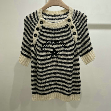クリスチャンディオール CHRISTIAN DIOR XG-MDCD25001　2025年春夏最新入荷 マリニエール ショートスリーブ セーター シグネチャー スター レディース