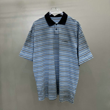 商品名称：アクネ ストゥディオズ Acne Studio XG-TDAS25002　2025年春夏最新入荷 ショートスリーブ ポロシャツ ストライプ リラックスフィット ユニセックス おしゃれ