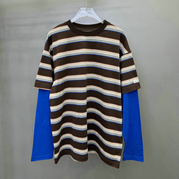 商品名称：アクネ ストゥディオズ Acne Studio XG-TCAS25002　2025年春夏最新入荷 フェイクツーピース Tシャツ オーバーサイズ スウェット ユニセックス おしゃれ