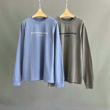 商品名称：アレキサンダー ワン Alexander Wang XG-TCAW25001　2025年春夏最新入荷 クルーネック ロングスリーブ ロゴTシャツ 長袖 おしゃれ ユニセックス カジュアル
