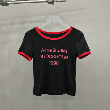商品名称：アクネ ストゥディオズ Acne Studio XG-TDAS25004　2025年春夏最新入荷 ロゴTシャツ クルーネック スリムフィット レディース カジュアル