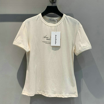 商品名称：アクネ ストゥディオズ Acne Studio XG-TDAS25005　2025年春夏最新入荷 クルーネック ロゴTシャツ 半袖 レギュラーフィット おしゃれ レディース カジュアル