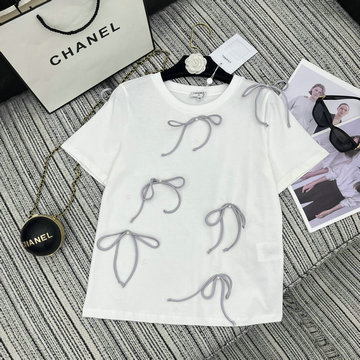 商品名称：シャネル CHANEL XG-TDCH25003　2025年春夏最新入荷 クルーネック Tシャツ 半袖 レディース ゆったり カジュアル おしゃれ