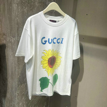 商品名称：グッチ GUCCI XG-TDGG25002　2025年春夏最新入荷 ひまわり ユニセックス Tシャツ 半袖 クルーネック カジュアル おしゃれ