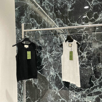 商品名称：グッチ GUCCI XG-TWGG25001　2025年春夏最新入荷 ジャカード ロゴベスト タンクトップ クルーネック カジュアル おしゃれ