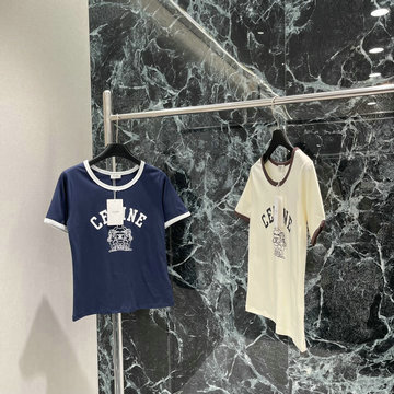 商品名称：セリーヌ CELINE JS-TDCE25001　2025年春夏最新入荷 コットンジャージー Tシャツ 半袖 クルーネック カジュアル おしゃれ