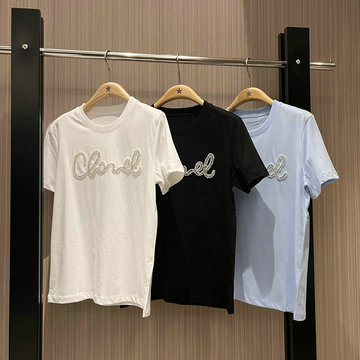 商品名称：シャネル CHANEL JS-TDCH25005　2025年春夏最新入荷 コットンジャージー Tシャツ 半袖 クルーネック レディース カジュアル おしゃれ