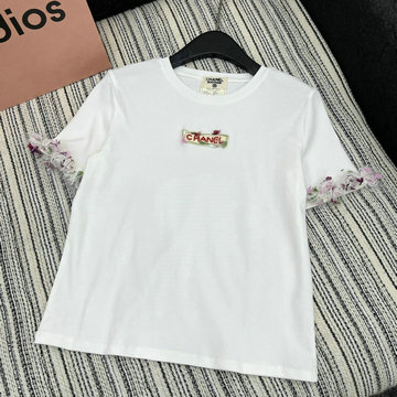 商品名称：シャネル CHANEL JS-TDCH25008B　2025年春夏最新入荷 コットンジャージー Tシャツ 半袖 クルーネック レディース カジュアル おしゃれ