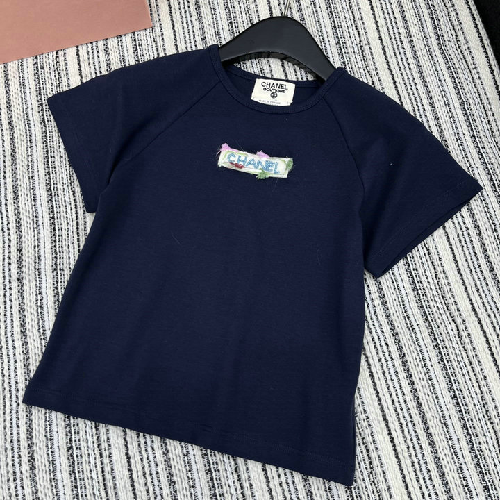 シャネル CHANEL JS-TDCH25008L　2025年春夏最新入荷 コットンジャージー Tシャツ 半袖 クルーネック レディース カジュアル おしゃれ