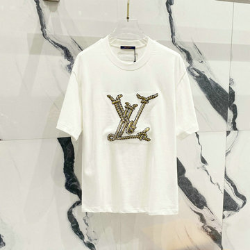 商品名称：ルイヴィトン LOUISVUITTON JS-TDLV25004　2025年春夏最新入荷 コットンジャージー Tシャツ 半袖 クルーネック レディース カジュアル おしゃれ