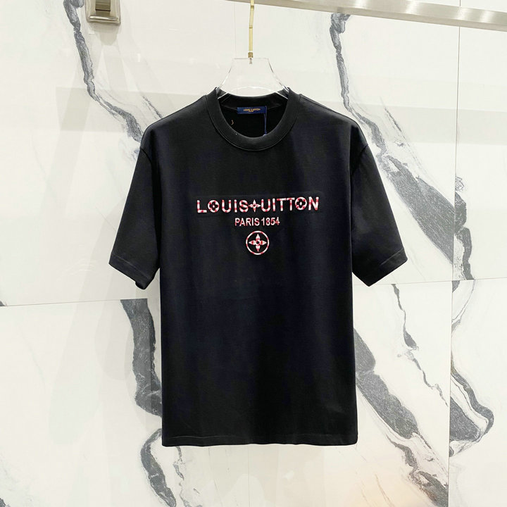 商品名称：ルイヴィトン LOUISVUITTON JS-TDLV25005　2025年春夏最新入荷 コットンジャージー Tシャツ 半袖 クルーネック レディース カジュアル おしゃれ