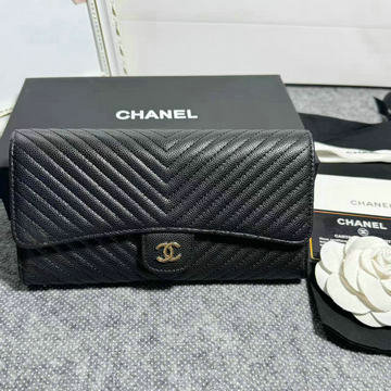シャネル CHANEL CC-CH80758XVQJK 2025年最新入荷 二つ折り長財布 ロングウォレット ラムスキン