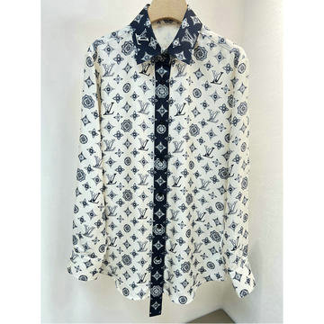ルイヴィトン LOUISVUITTON JS-CCLV25003　2025年最新入荷 モノグラムシルクシャツ 長袖 ブラウス カジュアル レディース