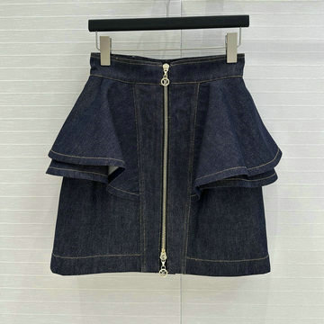 ルイヴィトン LOUISVUITTON JS-KQLV25010　2025年最新入荷 デニムフラウンス スカート カジュアル おしゃれ レディース